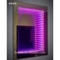 FOTO Hot Sale Living Room Use Rectangle 3D LED Infinity Mirror