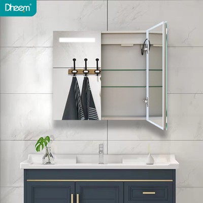 DHEEM Modern Hotel Bathroom Illuminated Vanity Mirror Cabinet