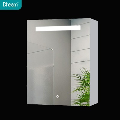 DHEEM Modern Hotel Storage Makeup Bathroom LED Mirror Cabinet