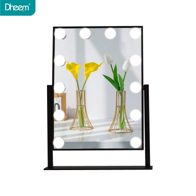 Dheem Hollywood Mirror Make up Vanity Mirror Women's Cosmetic Mirror with 12 PCS Dimmable Bulbs