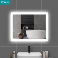 DHEEM Modern Bathroom Wall Hung LED Backlit Lighted Mirror with Defogger