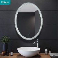 DHEEM Bathroom Compact Make up Mirror with LED Lights