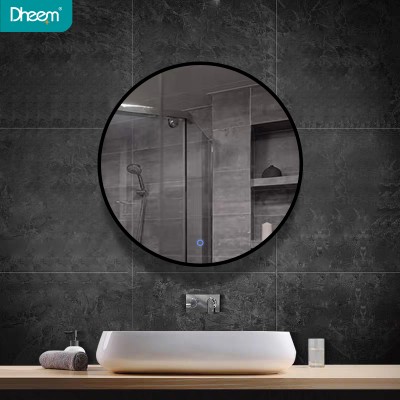 DHEEM Hotel Project Mirror Furniture Bathroom LED Backlit Mirror with Frame