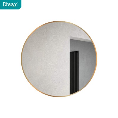 DHEEM Bedroom Salon Decorative Wall Aluminium Frame Round Mirror