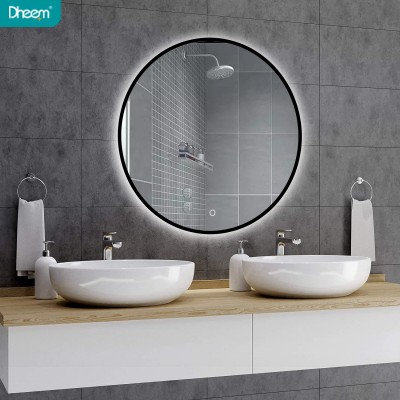 DHEEM Hot Selling Wall Mounted Bathroom LED Backlit Makeup Mirror with Frame